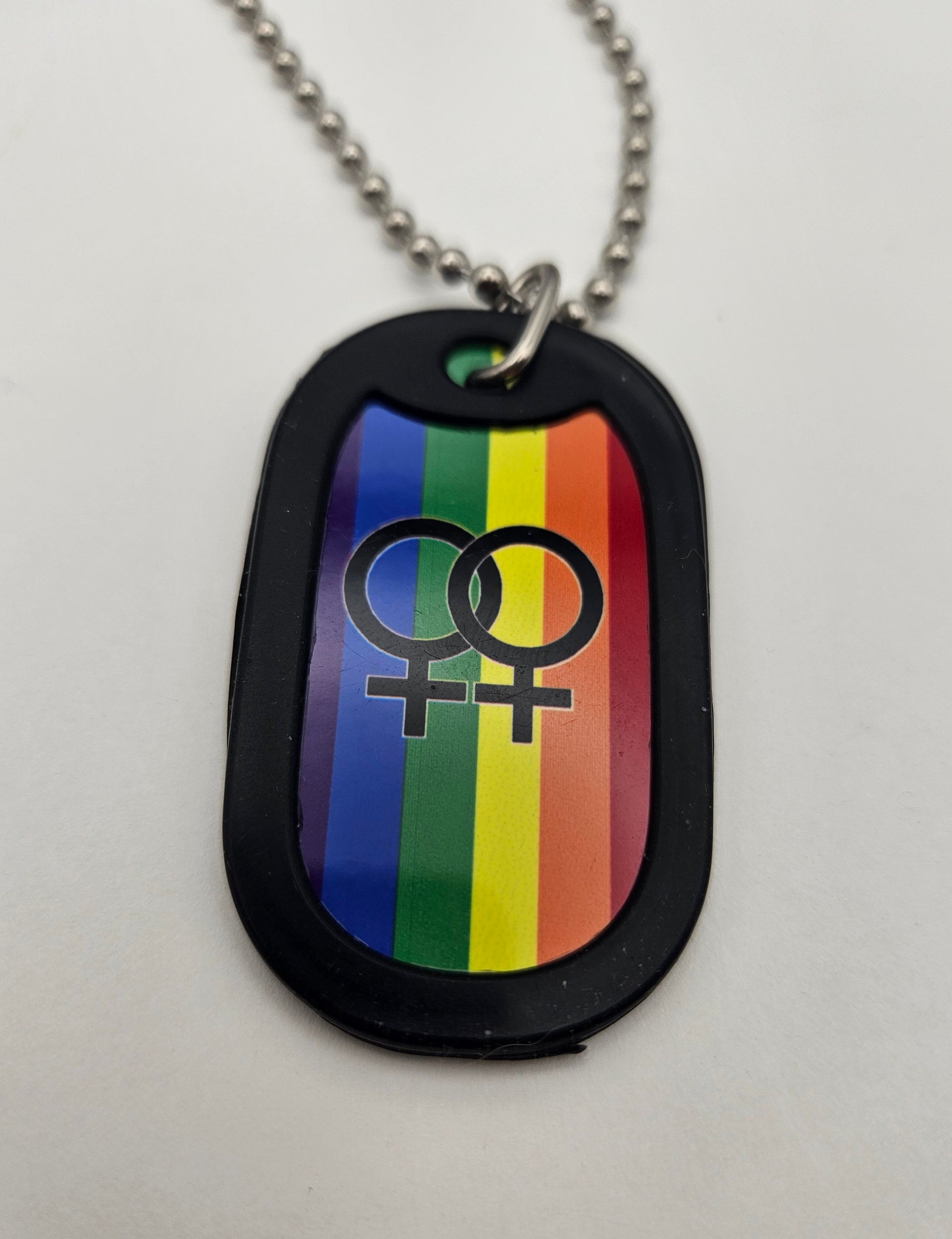 Dog Tag 2260DF: Dog Tag Rainbow Double Female