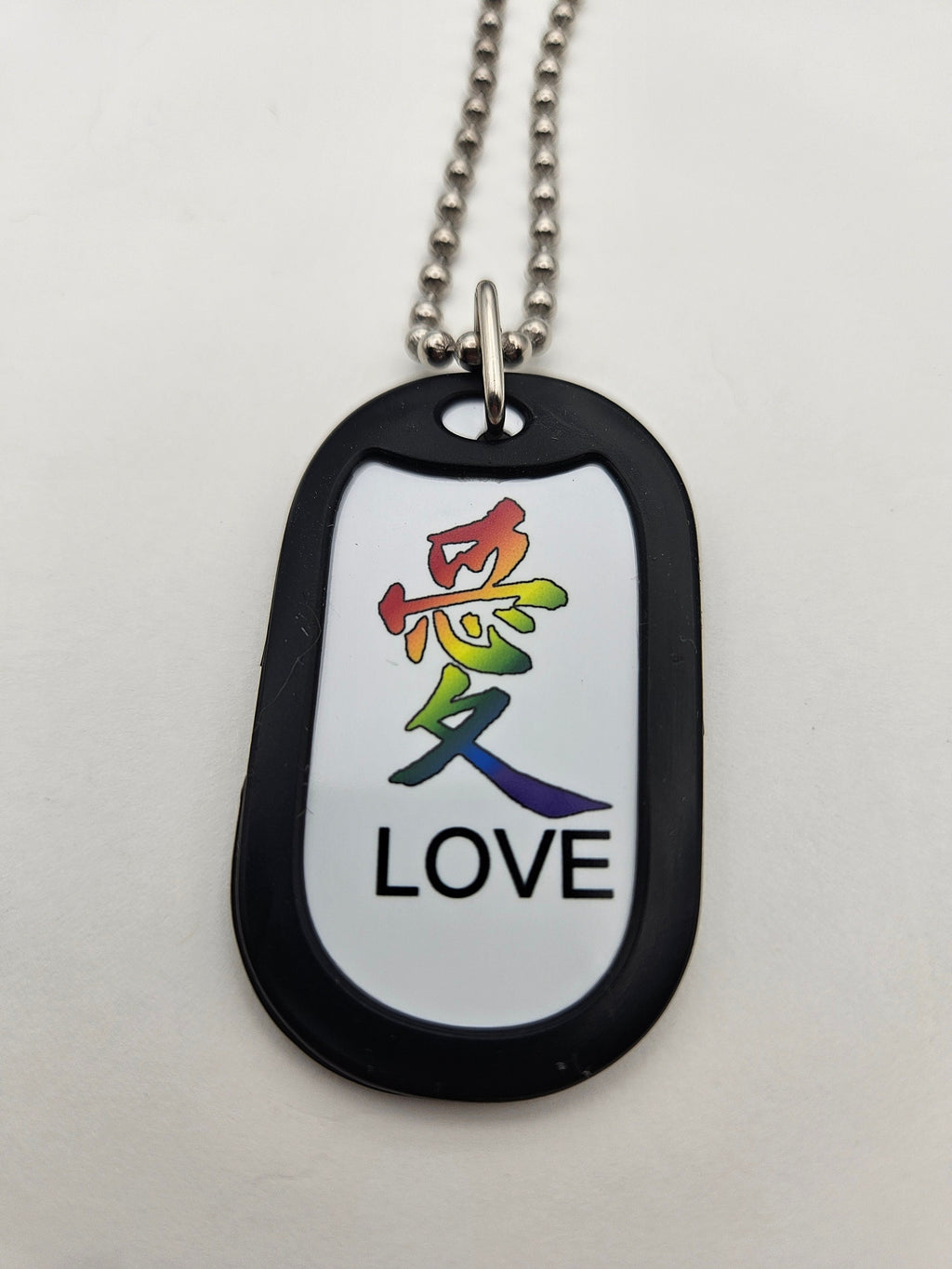Dog Tag 2266LOV: Dog Tag Kanji Love