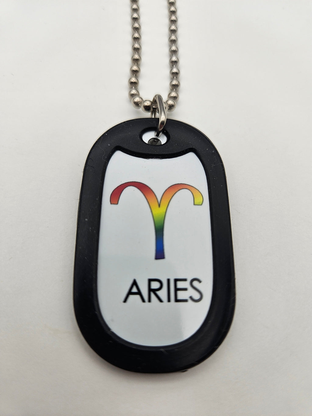 Dog Tag 2265ARI: Dog Tag Rainbow Zodiac Aries