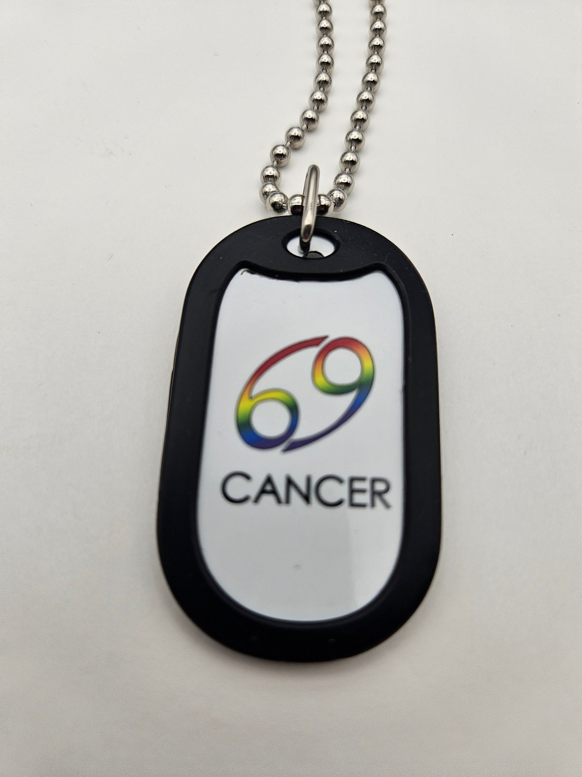 Dog Tag 2265CAN: Dog Tag Rainbow Zodiac Cancer