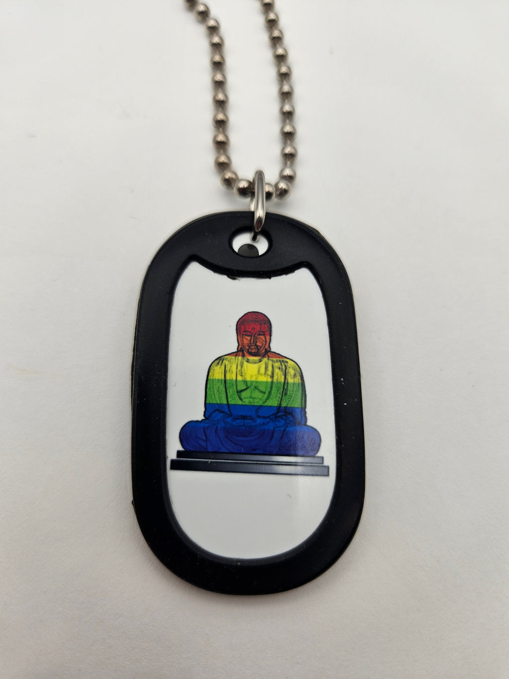 Dog Tag 2260Buddha: Dog Tag Rainbow Buddha