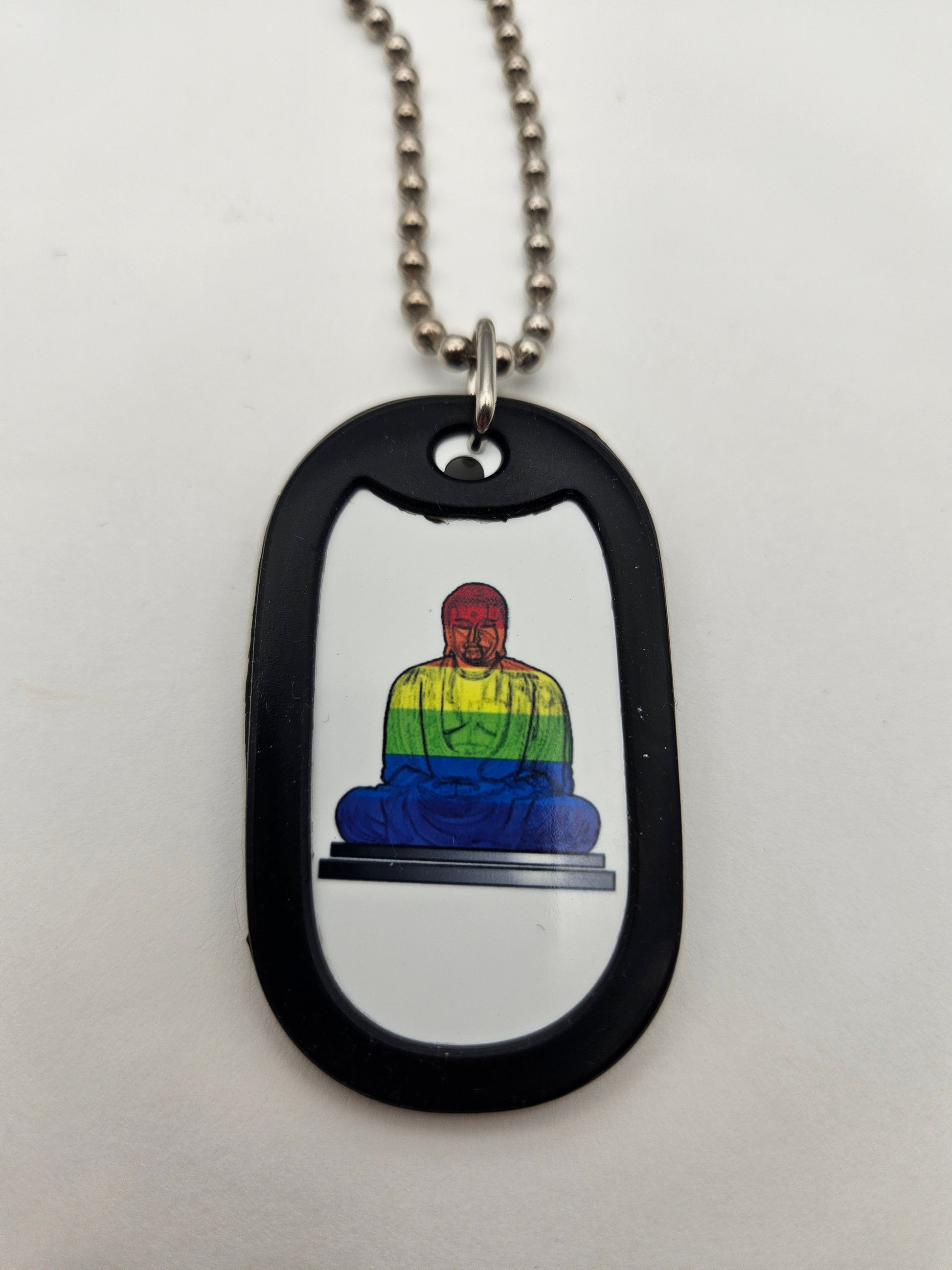 Dog Tag 2260Buddha: Dog Tag Rainbow Buddha