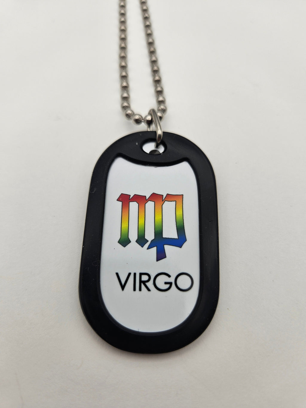 Dog Tag 2265VIR: Dog Tag Rainbow Zodiac Virgo