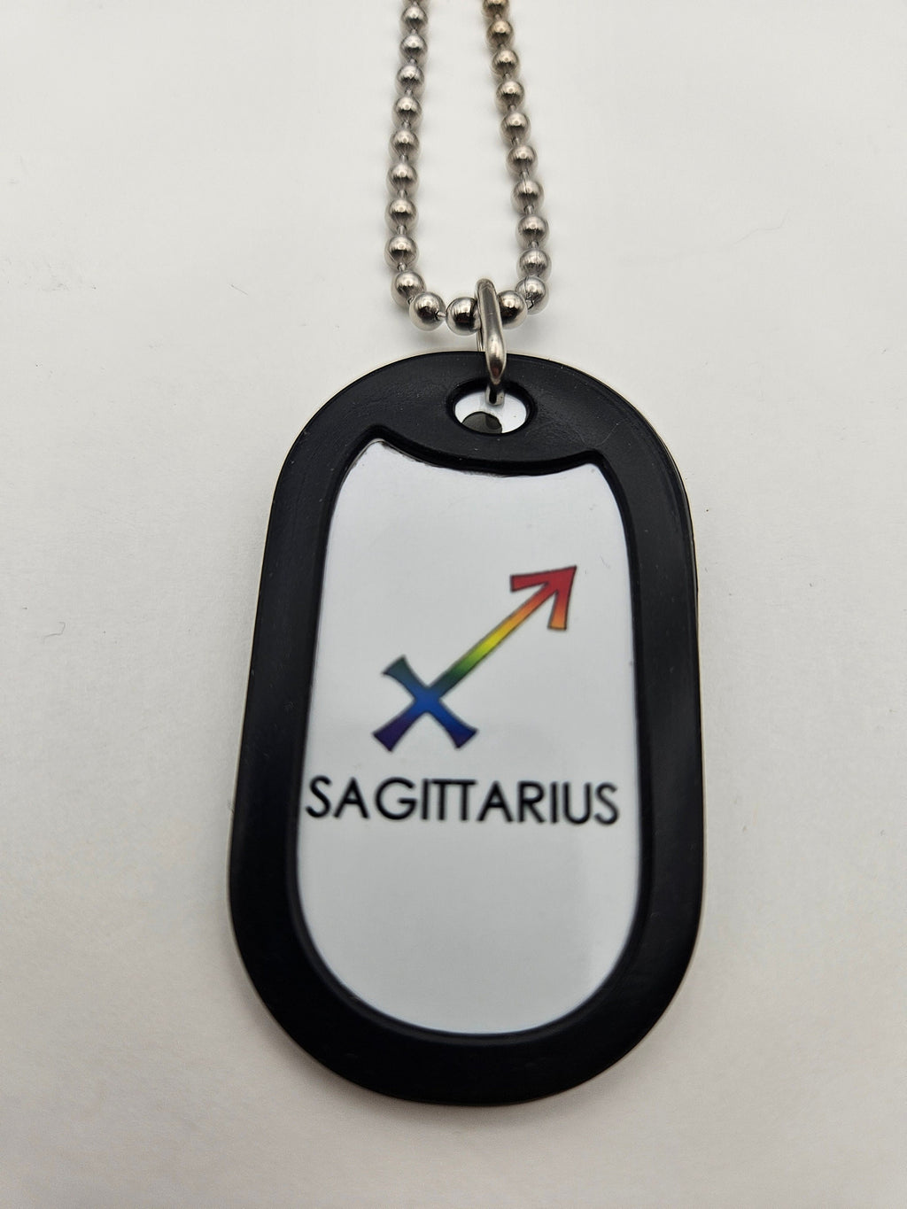 Dog Tag 2265SAG: Dog Tag Rainbow Zodiac Sagittarius