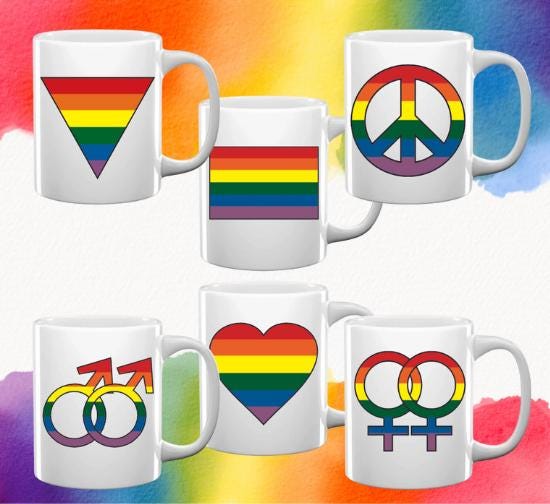 Pride Rainbow Mugs