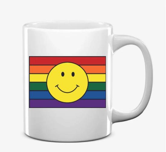 Happy Face Pride Mugs