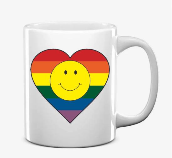 Happy Face Pride Mugs
