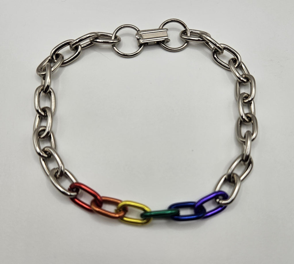 Chrome and rainbow chain- small chain