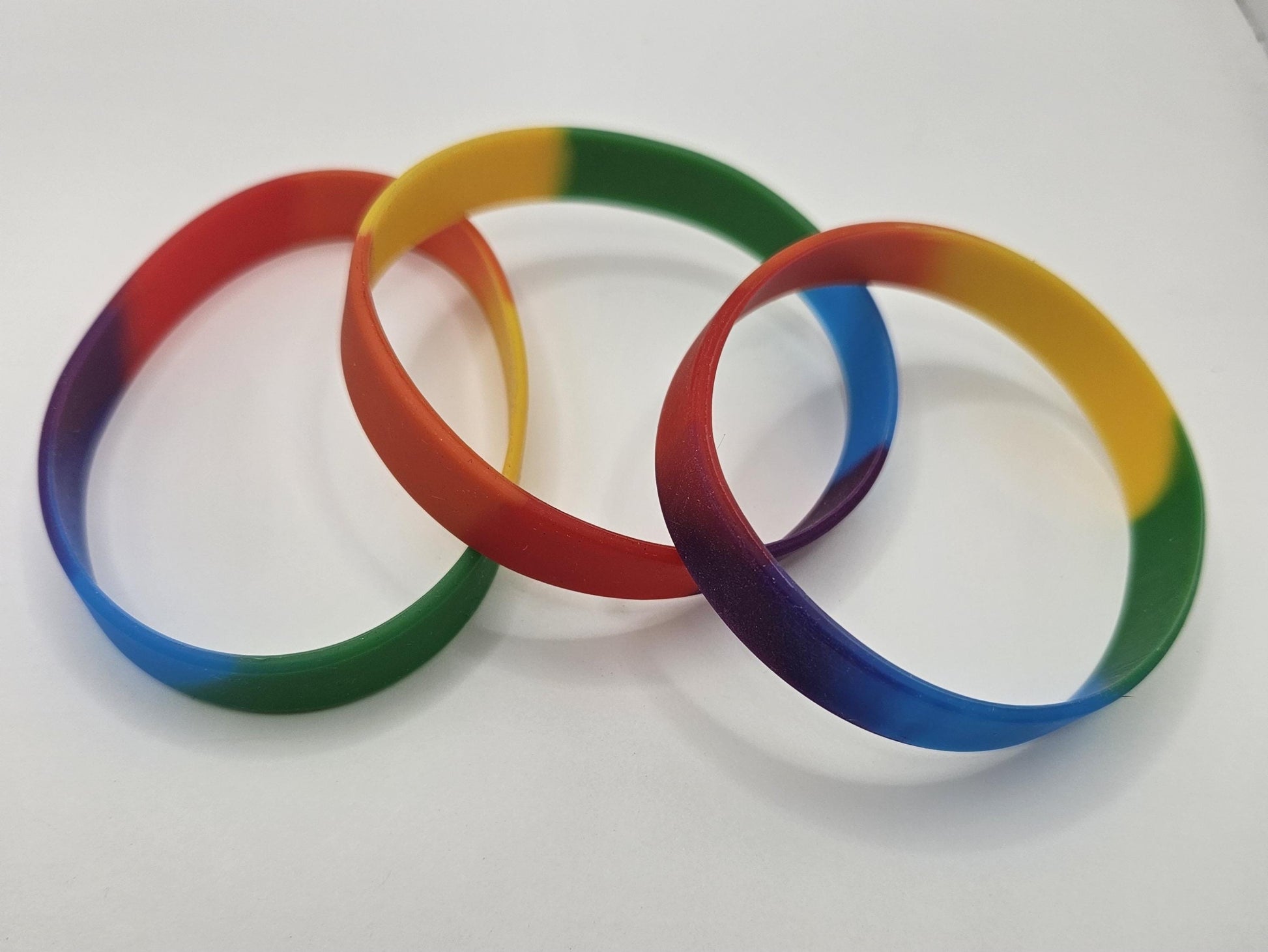 Rainbow silicone stretch bracelet