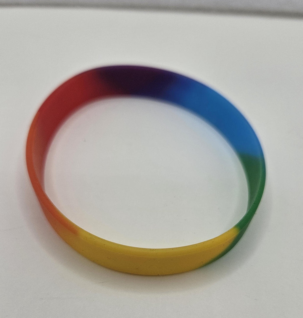 Rainbow silicone stretch bracelet
