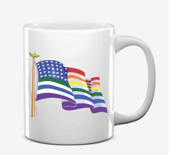 New Glory Rainbow Flag Mugs