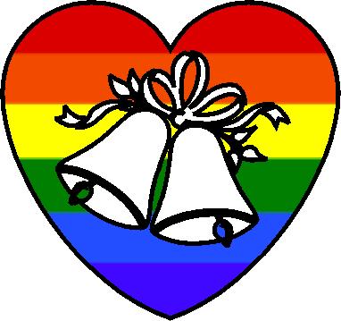 Rainbow Wedding Bell Mugs