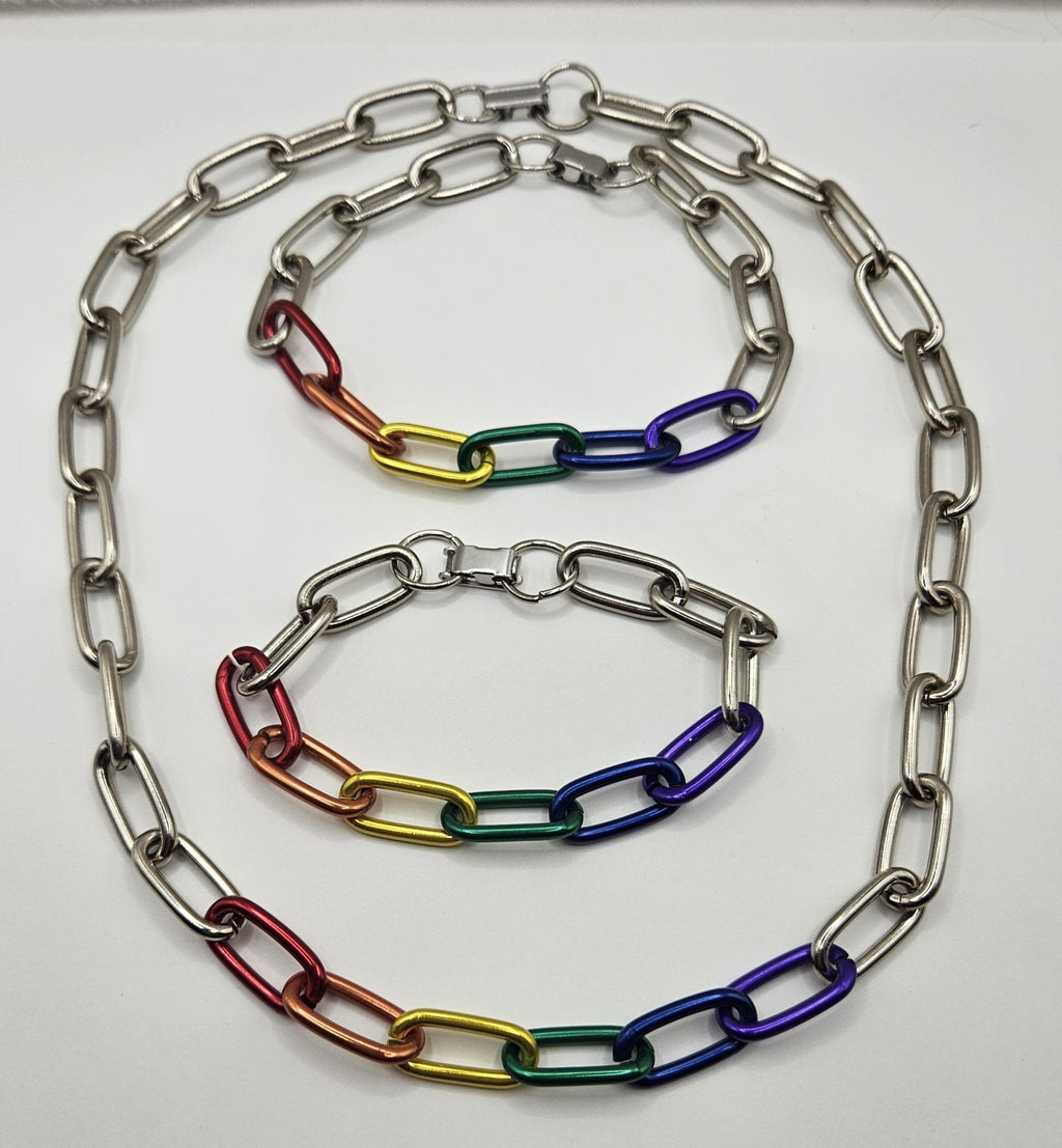 Chrome and rainbow chain