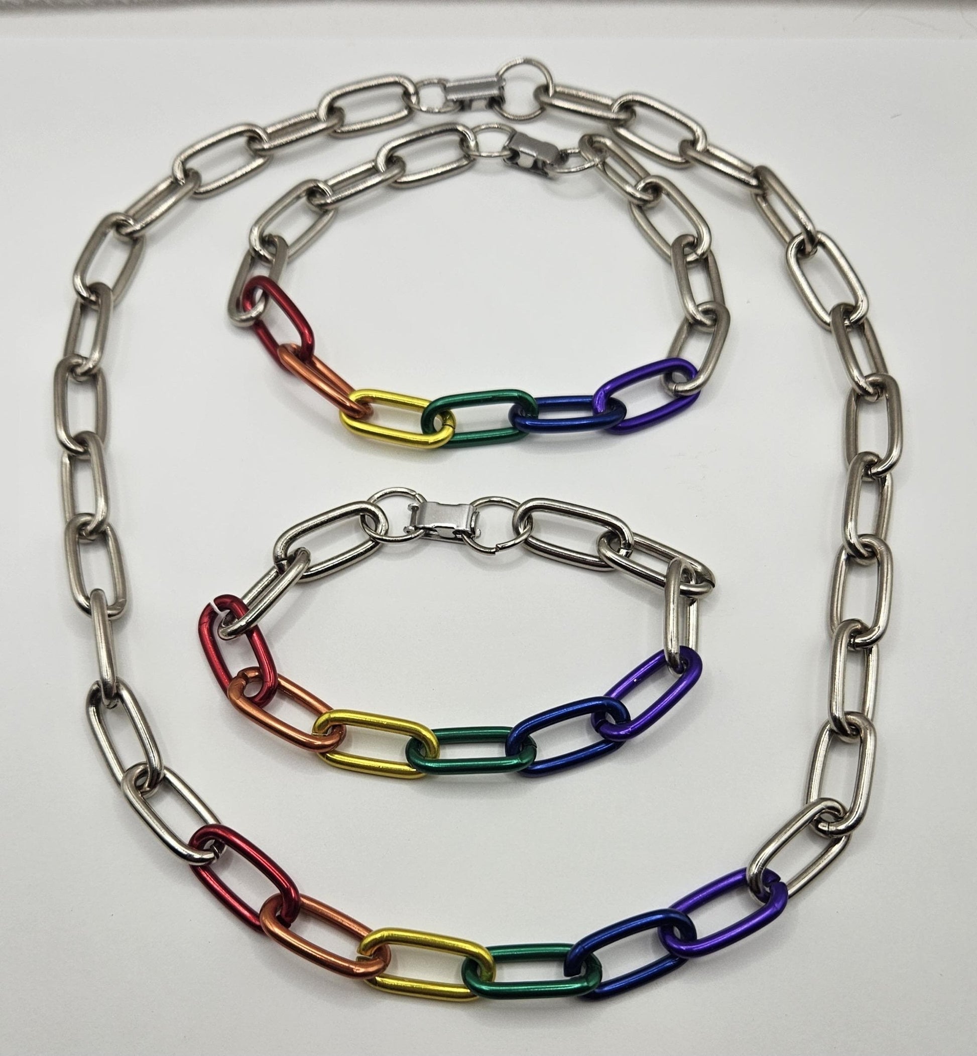Chrome and rainbow chain