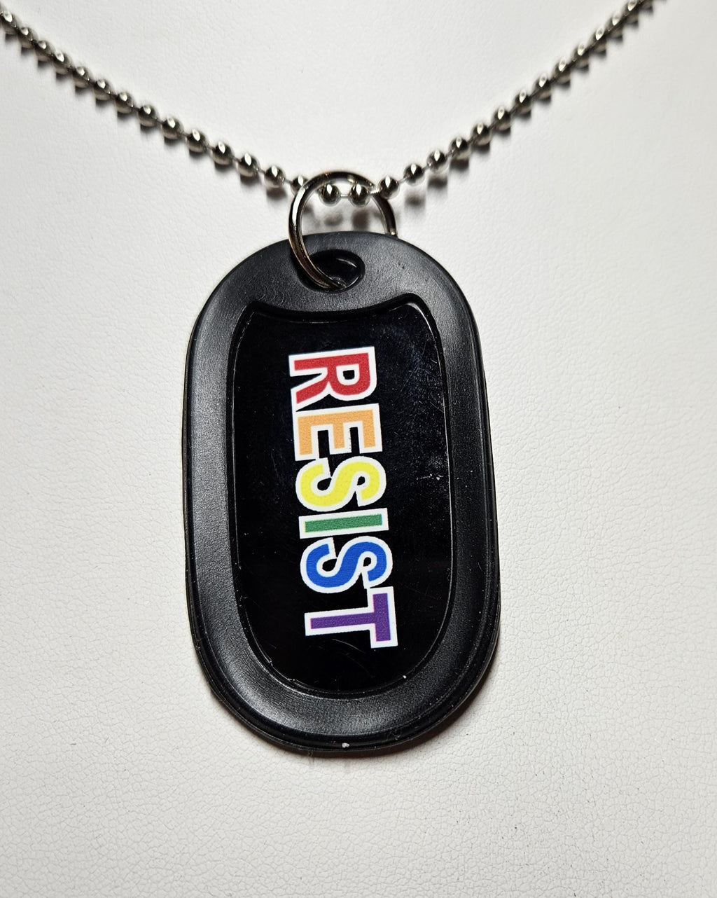 RESIST DOG TAG necklace